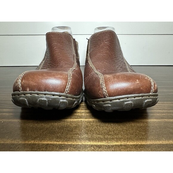 BORN Winfield Brown Pebbled Leather Moc Loafers Slip On Shoes Men's SIZE 13 - Picture 7 of 13